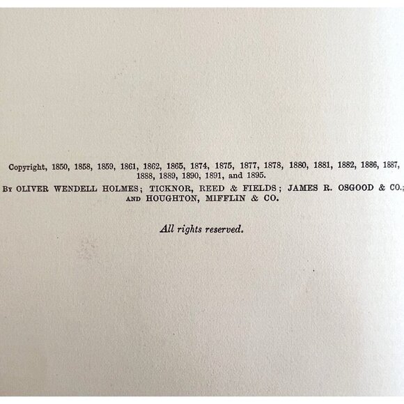 Oliver Wendell Holmes Works 1895 Signed By Horace Porter Military Victorian E45 - Picture 6 of 6